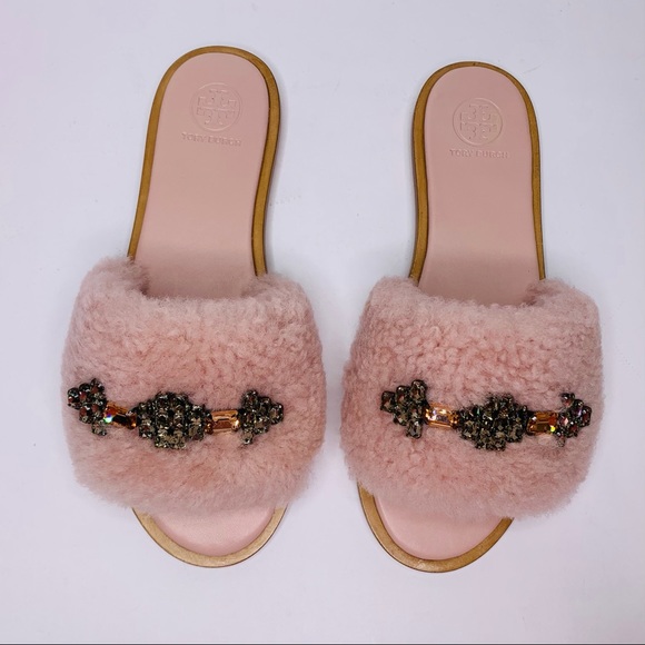 TORY BURCH | aspen shearling slide sandal - Picture 4 of 4